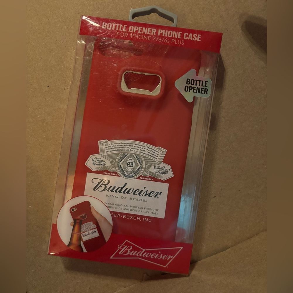 Budweiser Red Bottle Opener Case for iPhone 7/6s Plus
